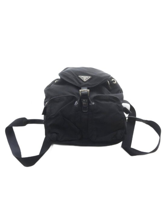 Prada Nylon Backpack Logo Black main image 6